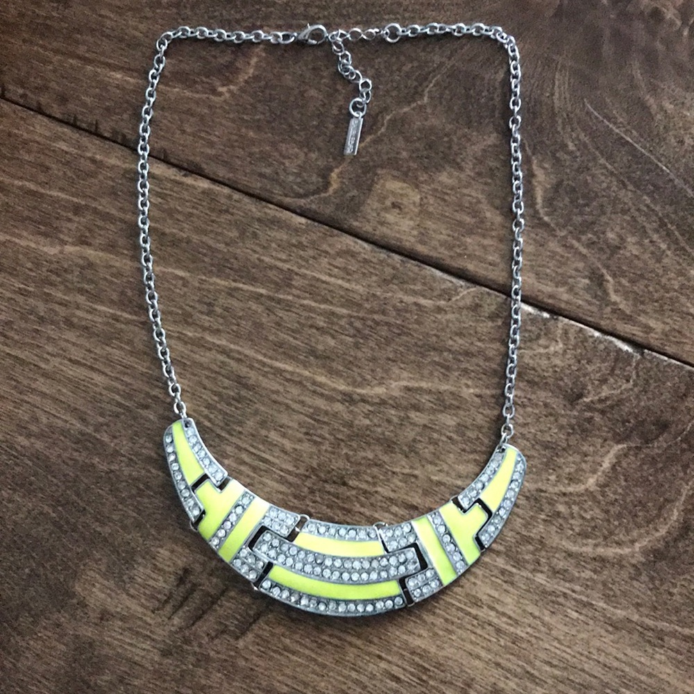 Baublebar neon yellow statement necklace